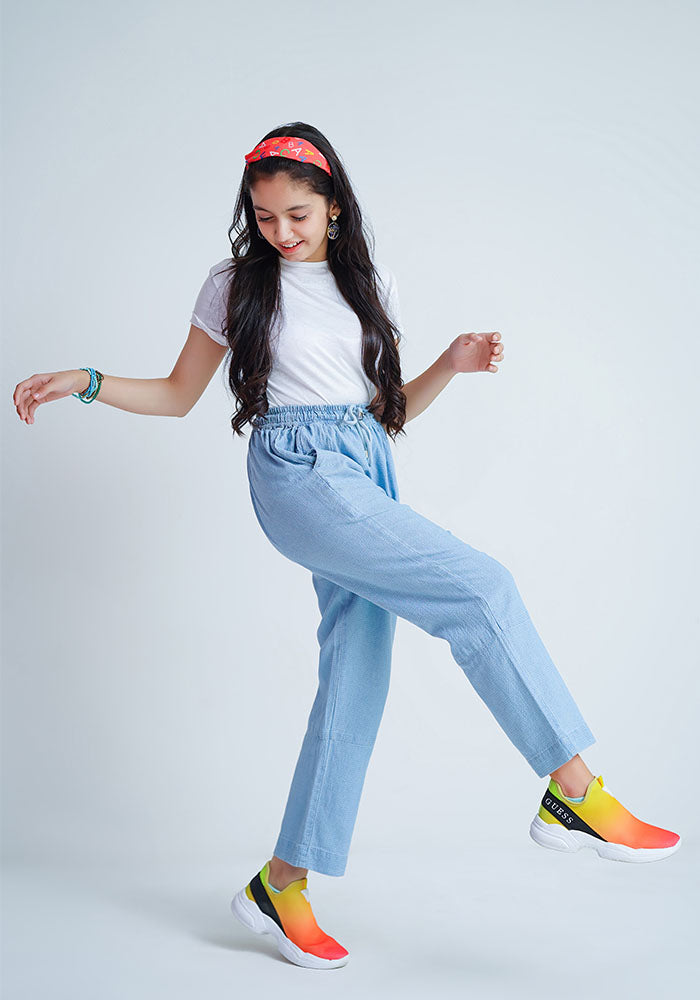 Chambray Cotton Pants - Wear Ochre