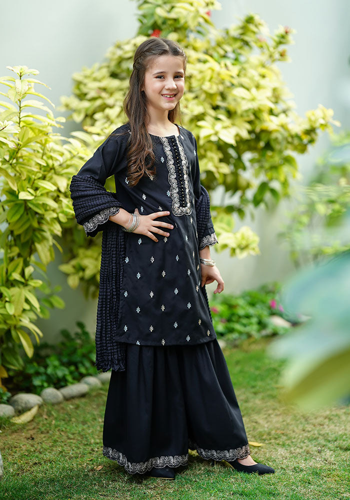 Cotton Embroidered 3 Pc Suit - Wear Ochre