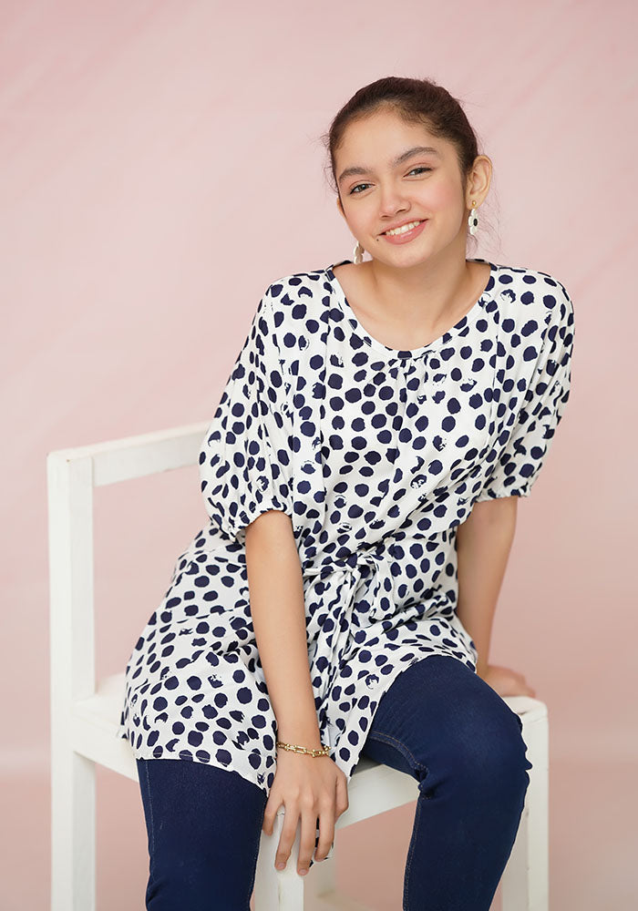 Printed Georgette Top - Wear Ochre