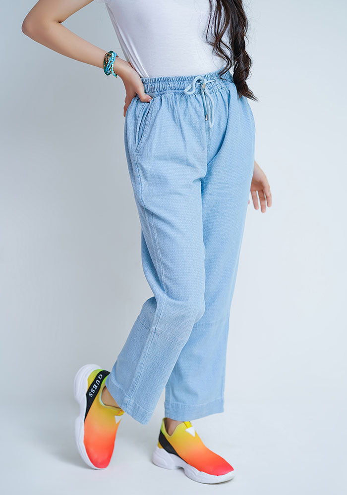 Chambray Cotton Pants - Wear Ochre