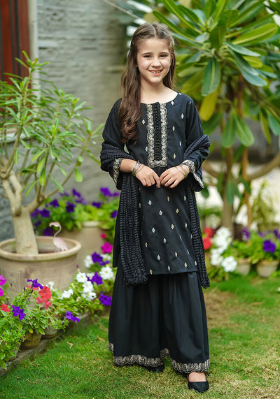 Cotton Embroidered 3 Pc Suit