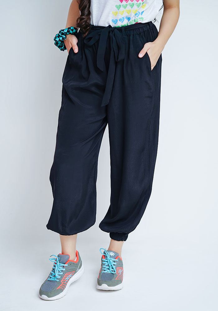 Cotton Crepe Jogger Pants - Wear Ochre