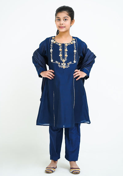 Paper Cotton Hand Work 3 Pc Suit