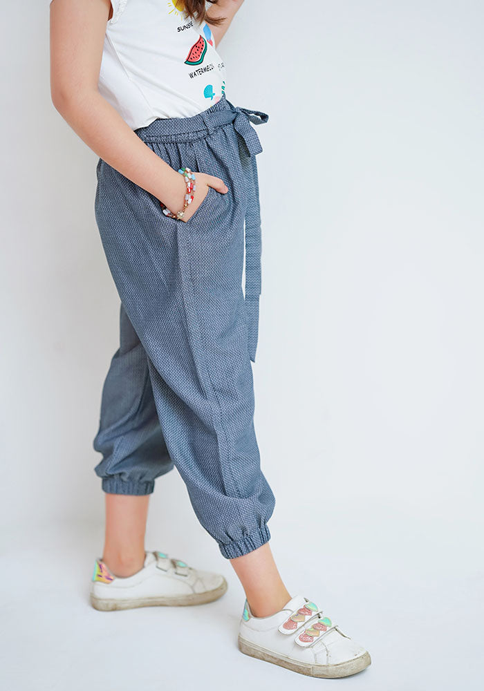 Chambray Cotton Pants - Wear Ochre