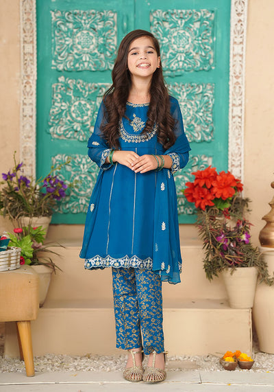 Chiffon Hand Work 3 Pc Suit