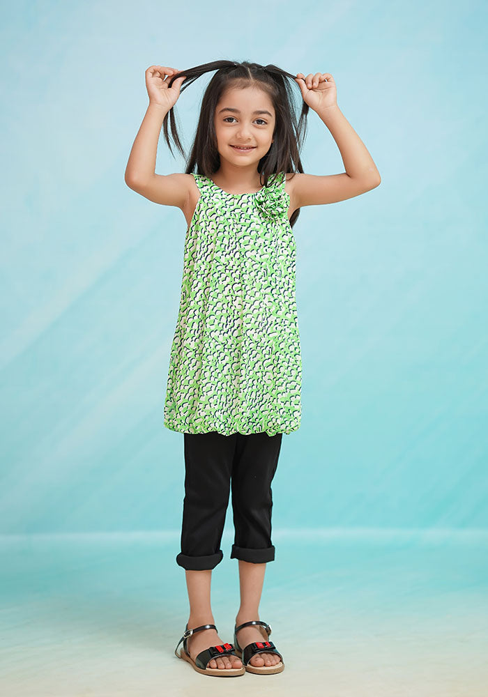 Printed Chiffon Top - Wear Ochre