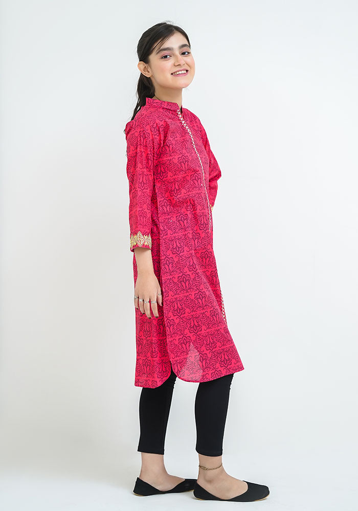 Lawn Digital Printed Kurti - Wear Ochre