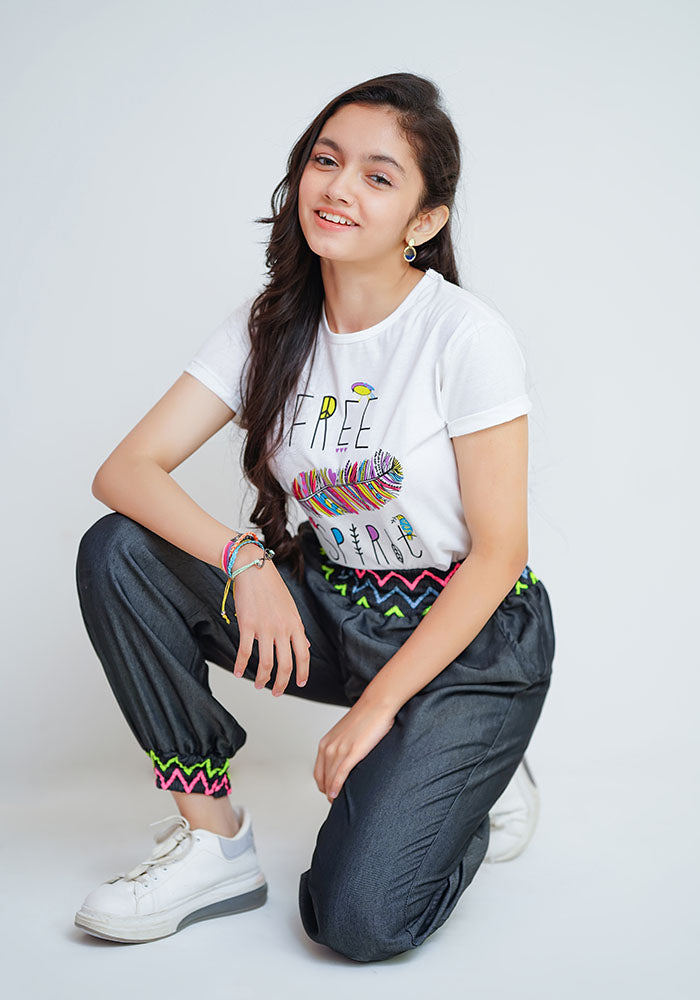 Tencil Embroidered Pants - Wear Ochre
