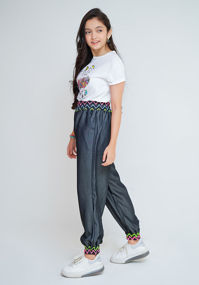 Tencil Embroidered Pants - Wear Ochre