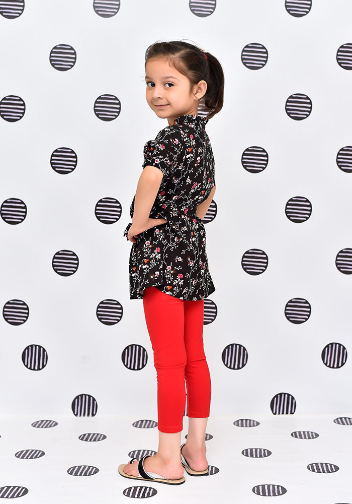 Printed Linen Top - Wear Ochre