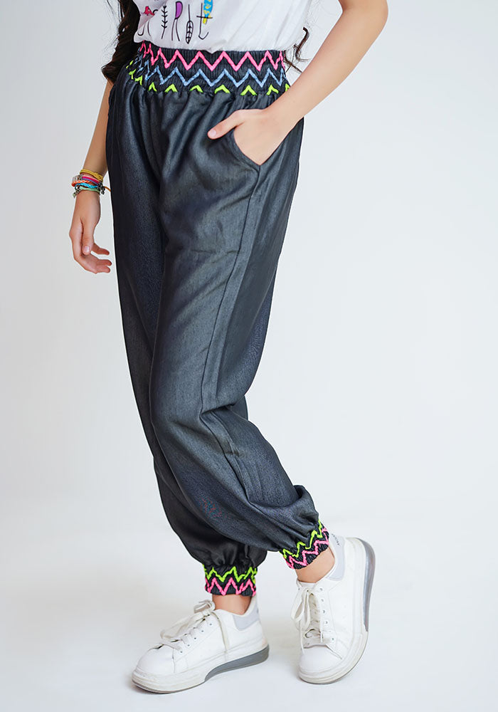 Tencil Embroidered Pants - Wear Ochre