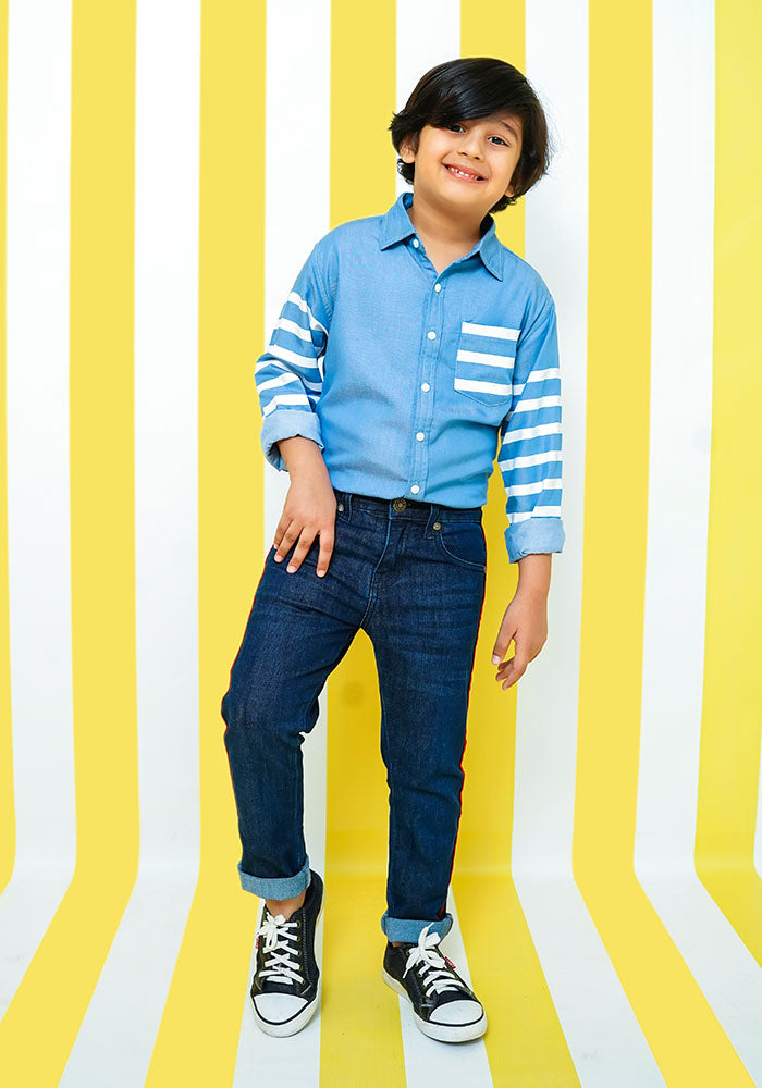 Chambray Cotton Shirt - Wear Ochre