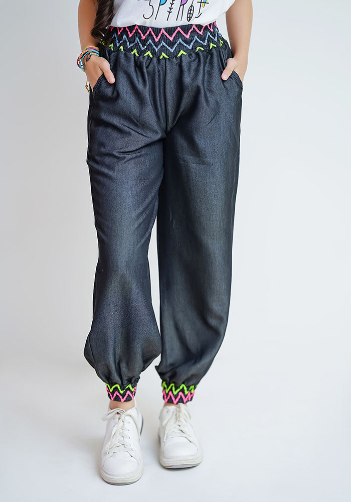 Tencil Embroidered Pants - Wear Ochre