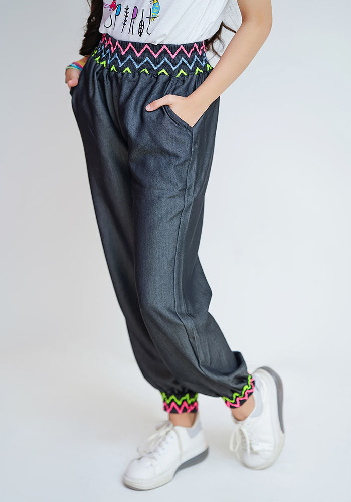 Tencil Embroidered Pants - Wear Ochre