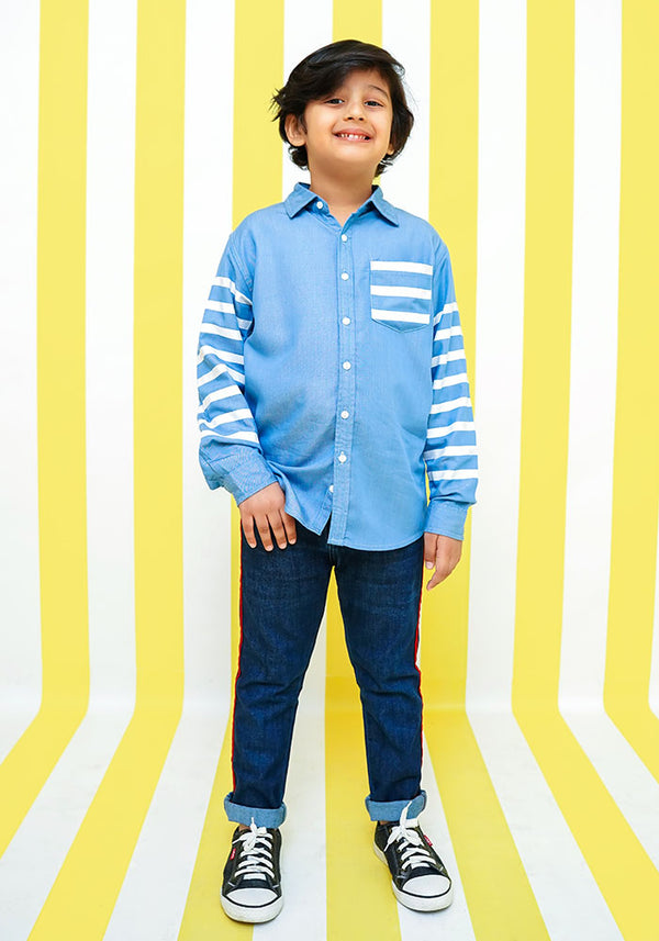 Chambray Cotton Shirt - Wear Ochre