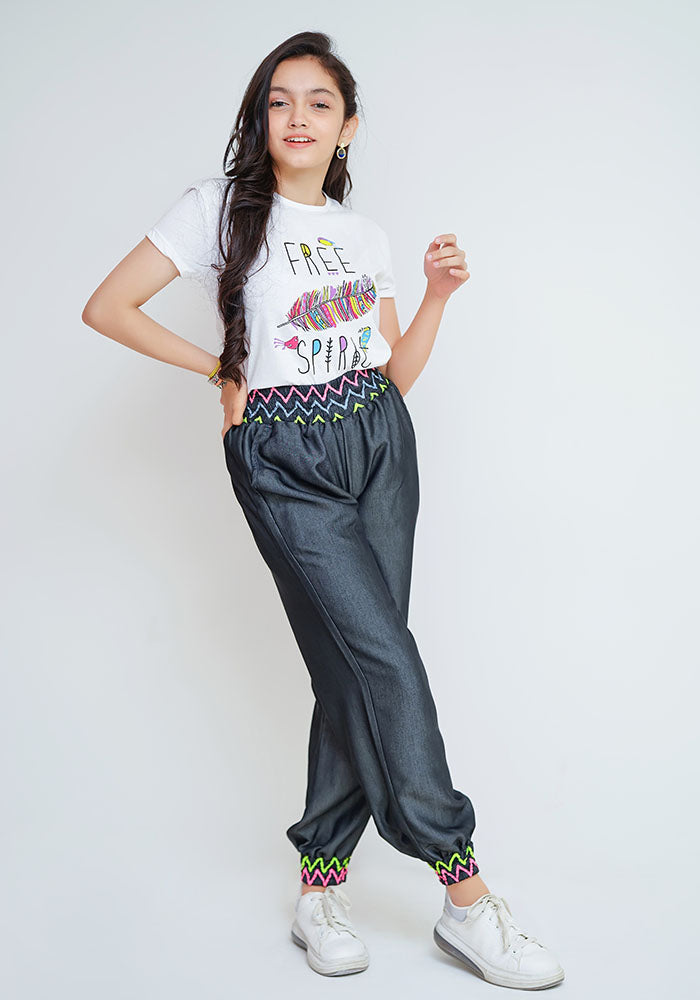 Tencil Embroidered Pants - Wear Ochre