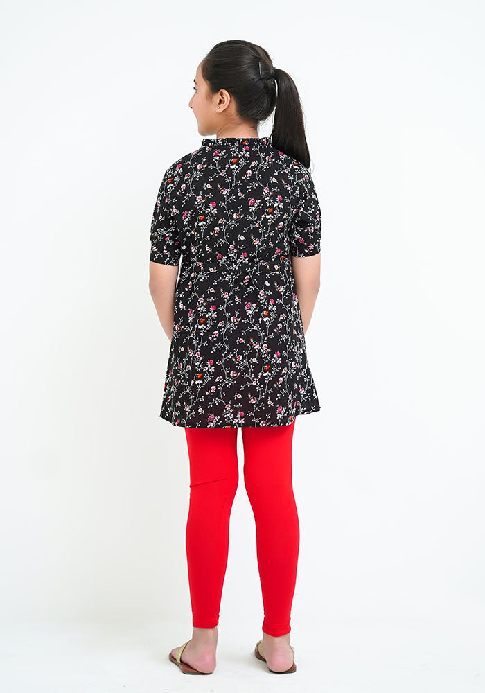 Printed Linen Top - Wear Ochre