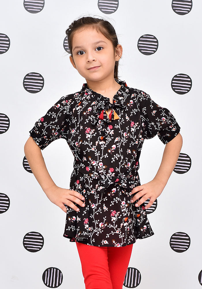 Printed Linen Top - Wear Ochre