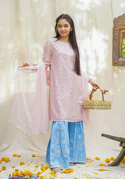 Chiffon Embroidered 3 Pc Suit