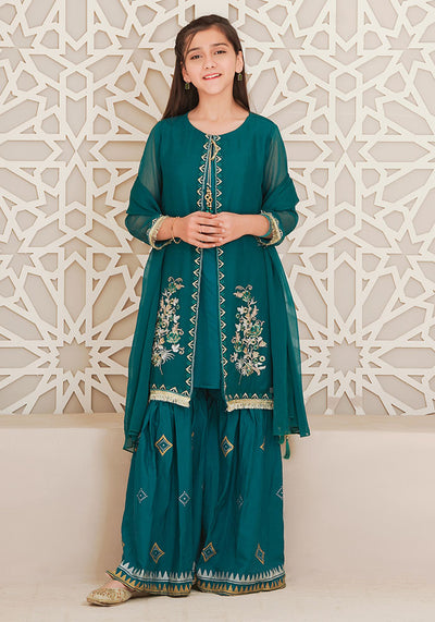 Chiffon Embroidered 3 Pc Suit