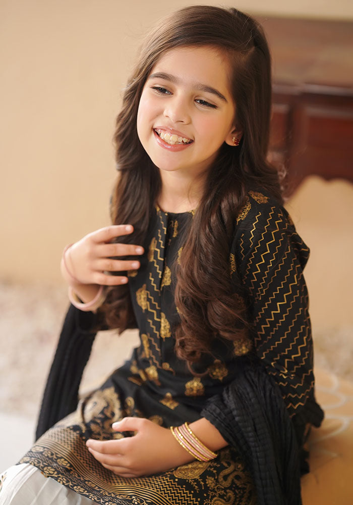 Cotton Printed 3 Pc Suit - Wear Ochre