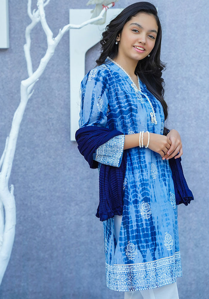 Cotton Printed 3 Pc Suit - Wear Ochre