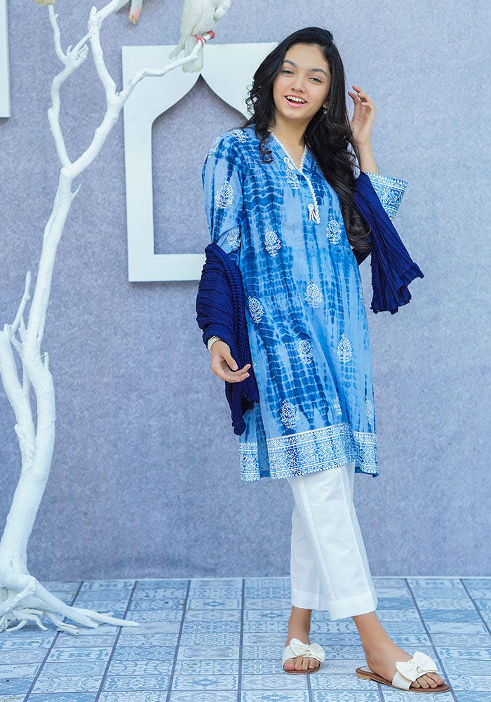 Cotton Printed 3 Pc Suit - Wear Ochre