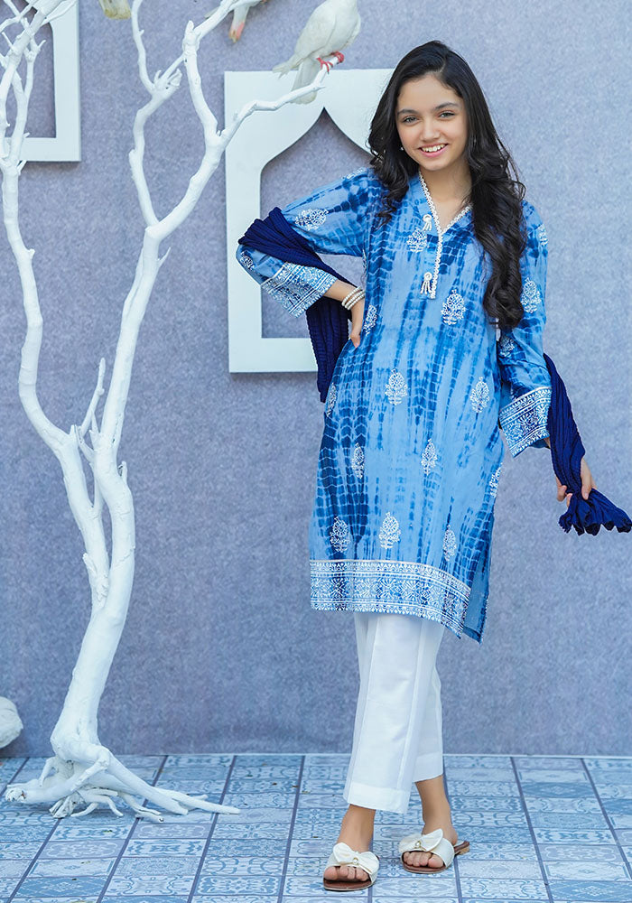 Cotton Printed 3 Pc Suit - Wear Ochre