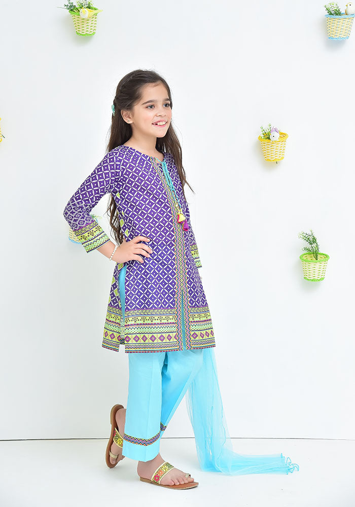 Lawn Digital Printed 3 Pc Suit - Wear Ochre