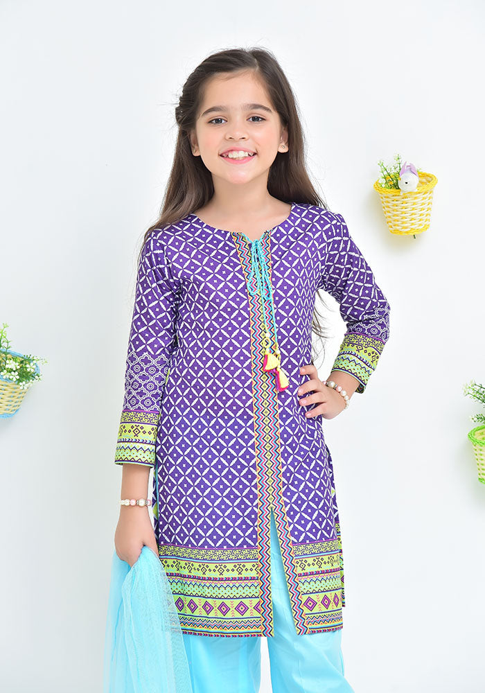 Lawn Digital Printed 3 Pc Suit - Wear Ochre