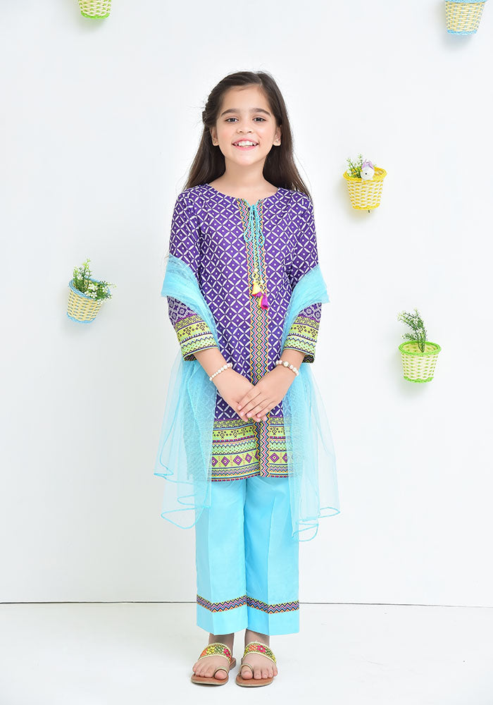 Lawn Digital Printed 3 Pc Suit - Wear Ochre