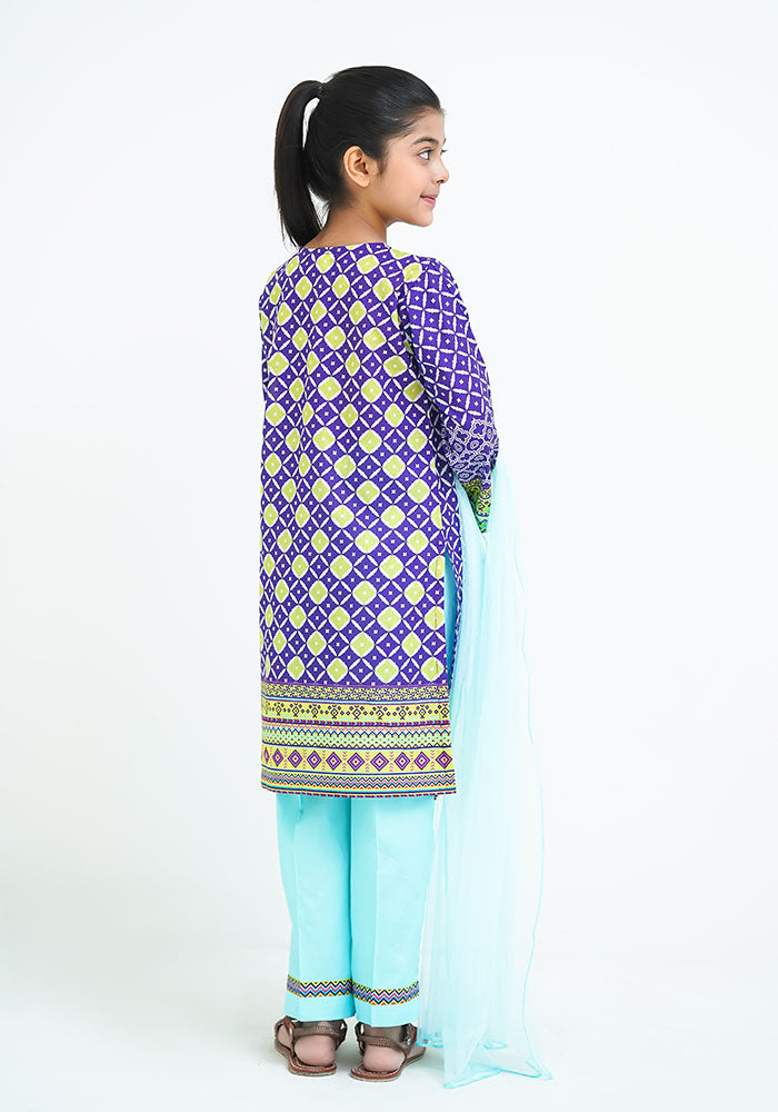 Lawn Digital Printed 3 Pc Suit - Wear Ochre