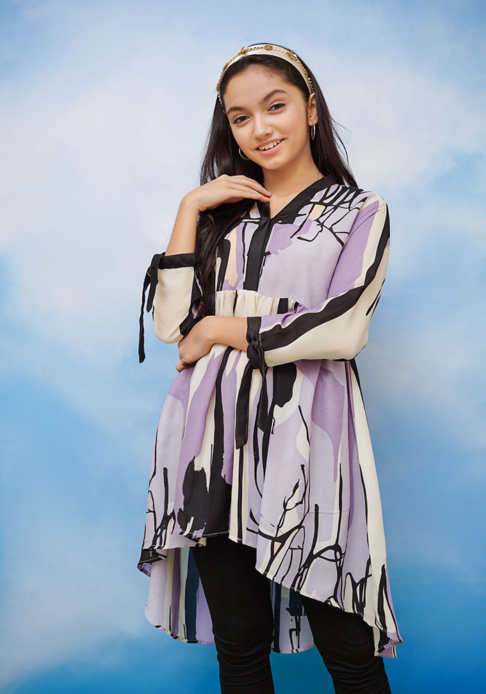 Printed Georgette Top - Wear Ochre