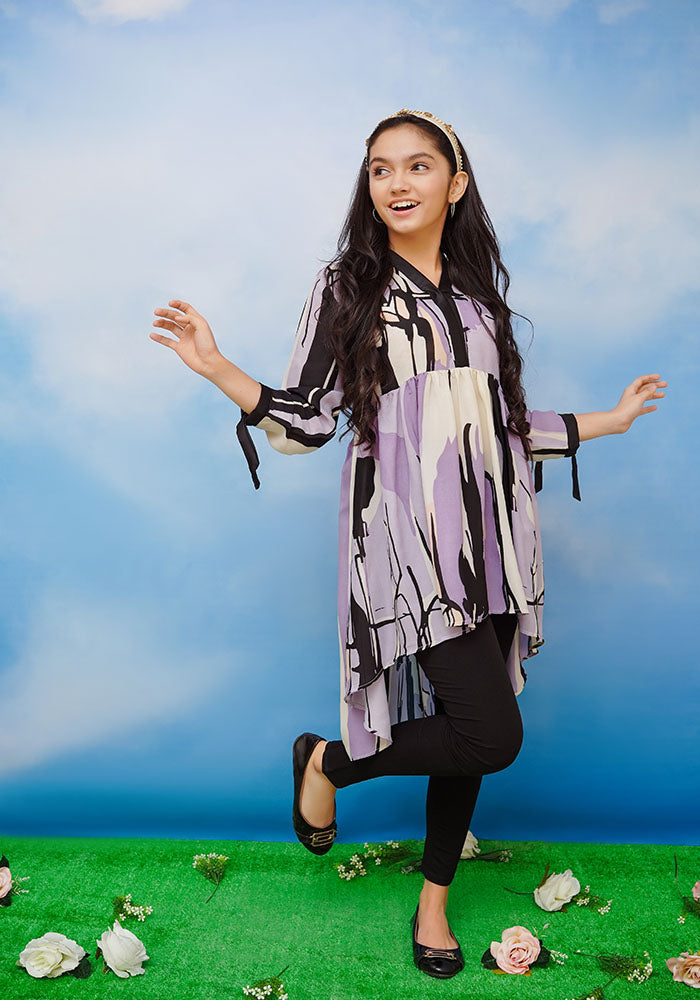 Printed Georgette Top - Wear Ochre