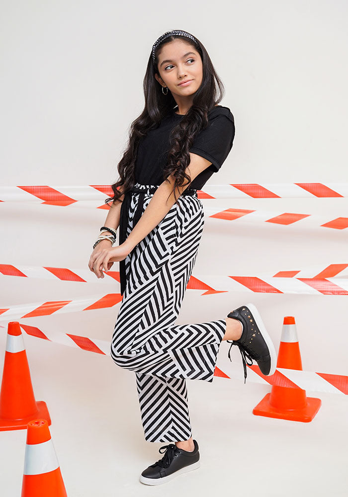 Printed Georgette Pants - Wear Ochre