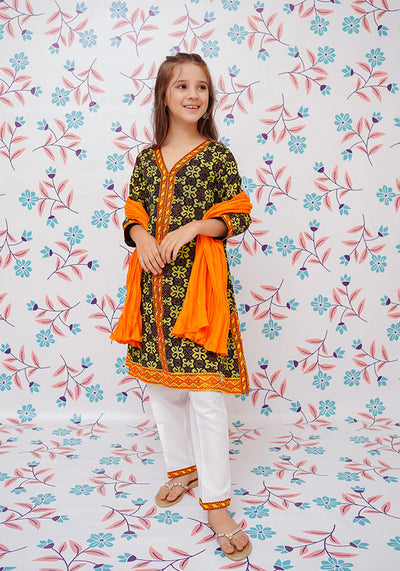 Cotton Printed 3 Pc Suit