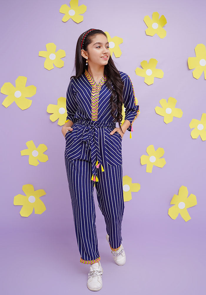 Printed Linen Jumpsuit - Wear Ochre