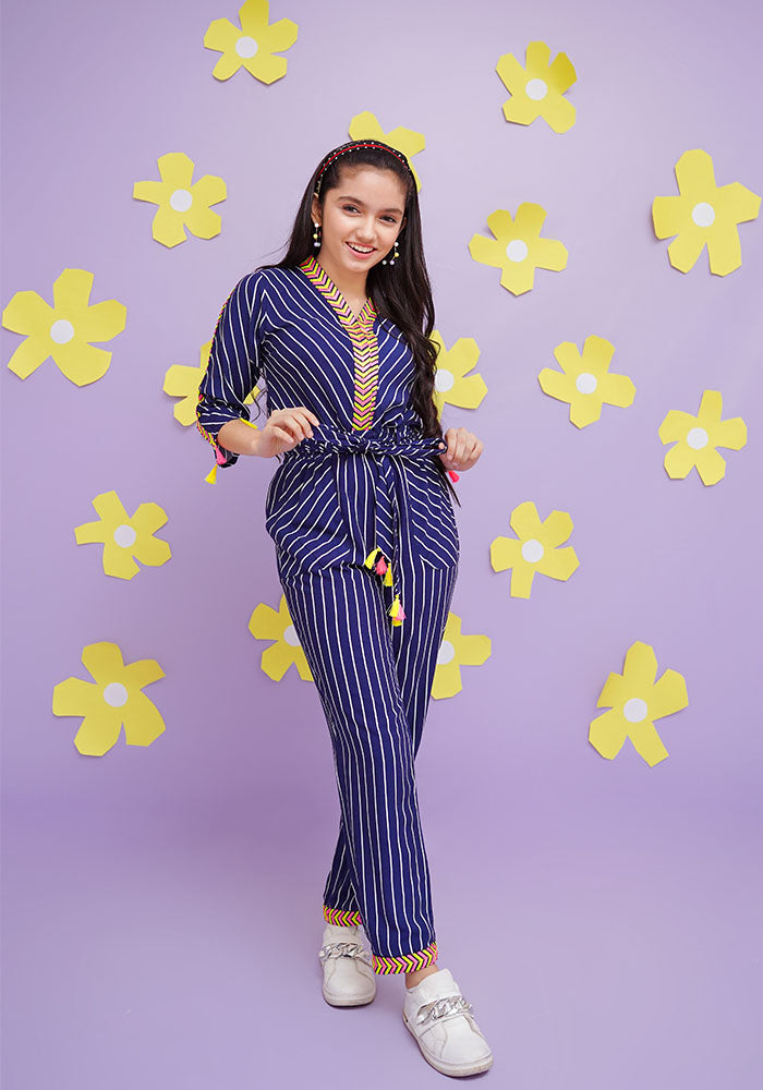 Printed Linen Jumpsuit - Wear Ochre