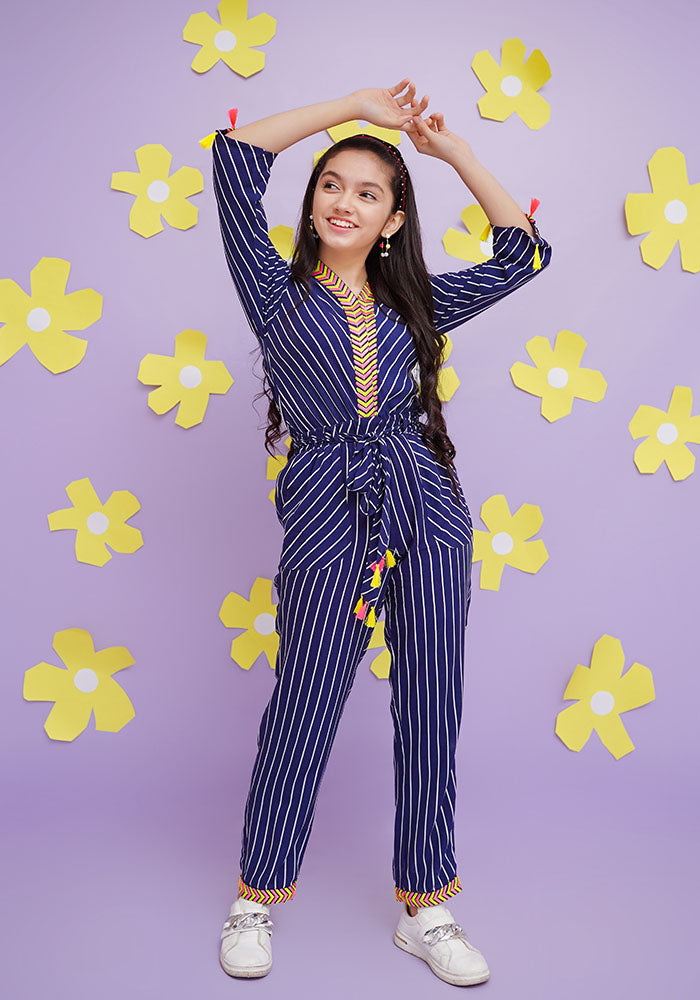 Printed Linen Jumpsuit - Wear Ochre