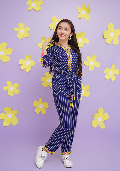 Printed Linen Jumpsuit