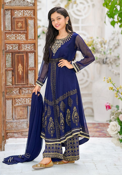 Chiffon Hand Adda Work 3 Pc Suit