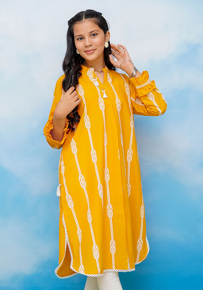 Cotton Printed Kurta - Wear Ochre