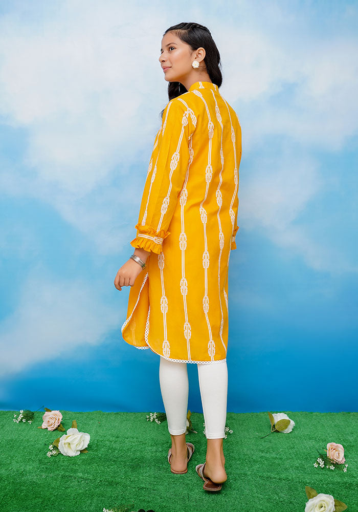 Cotton Printed Kurta - Wear Ochre