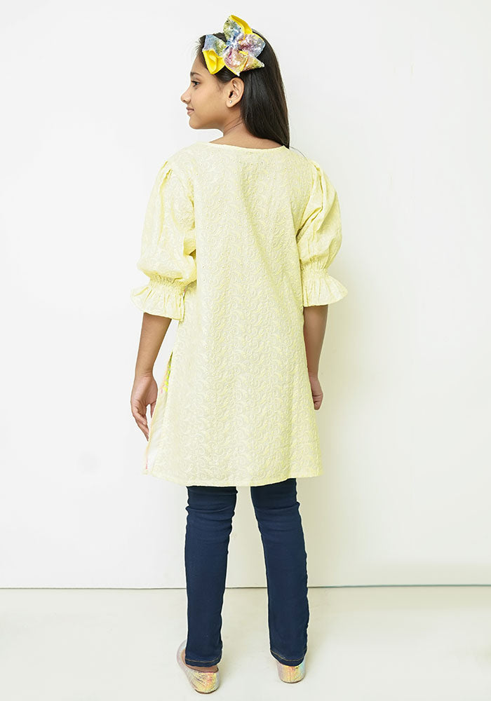 Chikankari Embroidered Kurta - Wear Ochre