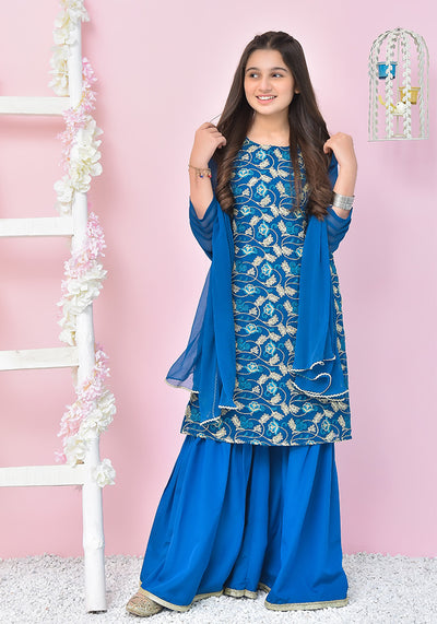 Chiffon Embroidered 3 Pc Suit