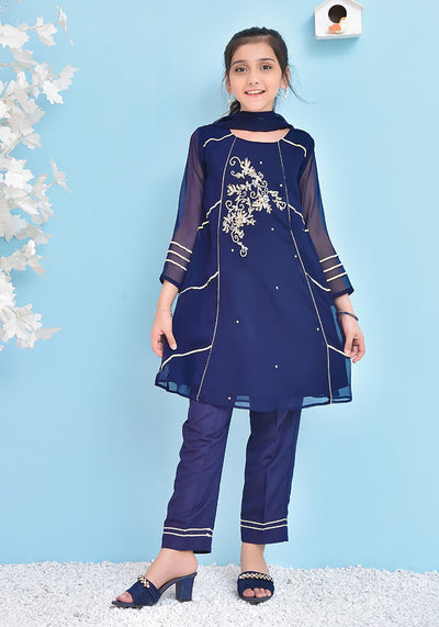 Chiffon Hand Work 3 Pc Suit
