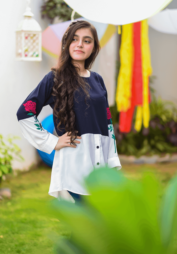 Georgette Embroidered Top - Wear Ochre