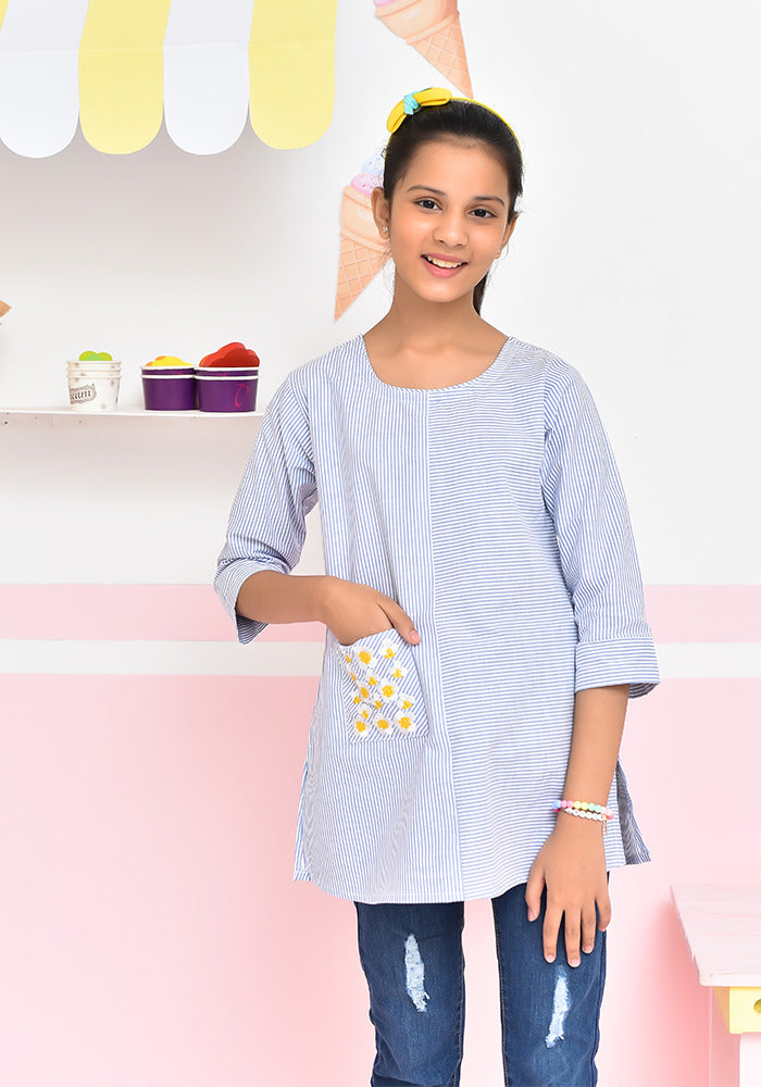 Cotton Embroidered Top - Wear Ochre