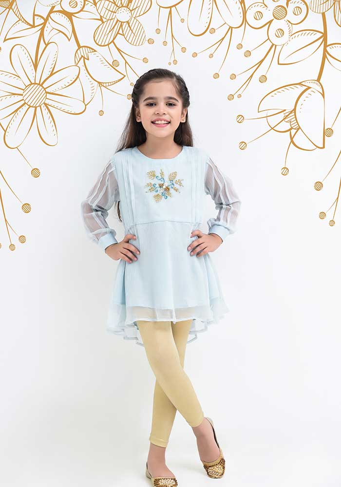 Chiffon Hand Work Top - Wear Ochre