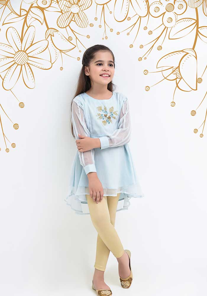 Chiffon Hand Work Top - Wear Ochre
